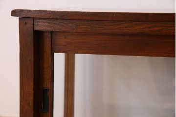 レトロ家具　栓材製!レトロな小ぶりのアンティークガラスケース