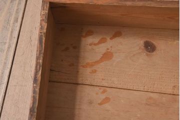 アンティーク雑貨　昭和レトロ　シンプルなデザインの木箱2箱セット(1)