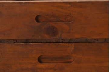 アンティーク雑貨　昭和レトロ　シンプルなデザインの木箱2箱セット(1)