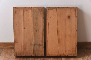 アンティーク雑貨　昭和レトロ　シンプルなデザインの木箱2箱セット(3)