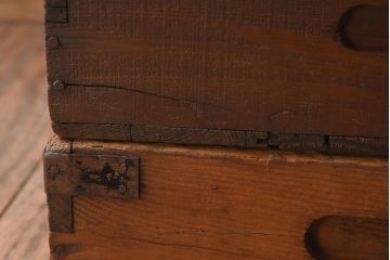 アンティーク雑貨　シンプルなデザイン　昭和レトロなアンティーク木箱2箱セット(1)