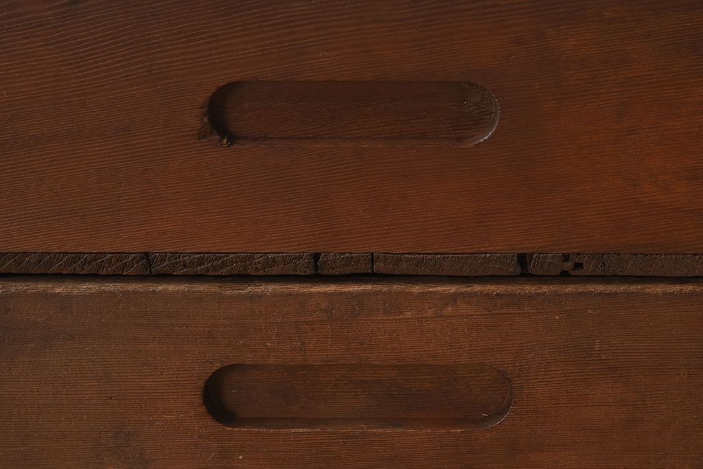 アンティーク雑貨　シンプルなデザイン　昭和レトロなアンティーク木箱2箱セット(1)