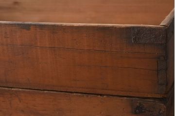 アンティーク雑貨　シンプルなデザイン　昭和レトロなアンティーク木箱2箱セット(1)