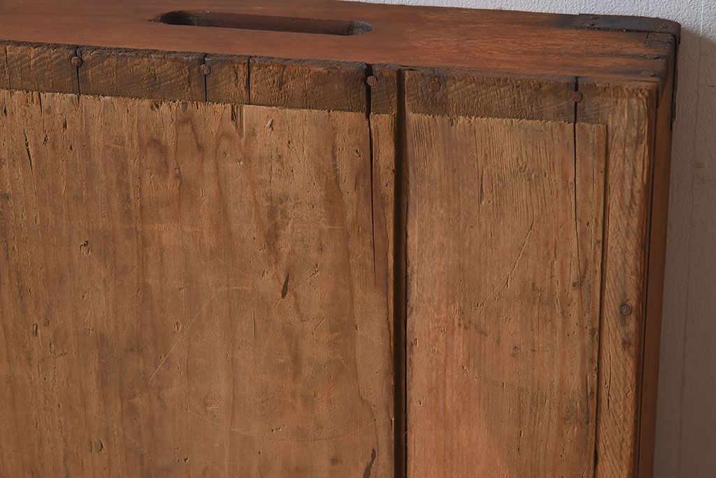 アンティーク雑貨　シンプルなデザイン　昭和レトロなアンティーク木箱2箱セット(1)