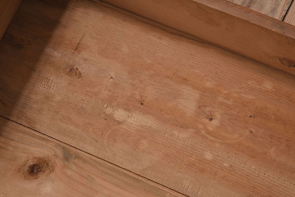 アンティーク雑貨　シンプルなデザイン　昭和レトロなアンティーク木箱2箱セット(2)