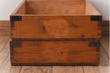 アンティーク雑貨　シンプルなデザイン　昭和レトロなアンティーク木箱2箱セット(2)