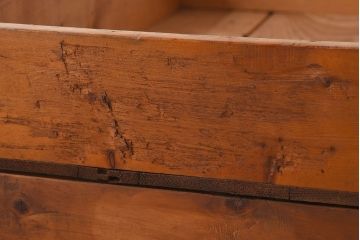 アンティーク雑貨　シンプルなデザイン　昭和レトロなアンティーク木箱2箱セット(2)