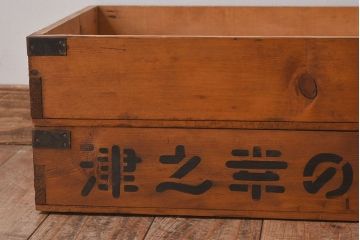 アンティーク雑貨　シンプルなデザイン　昭和レトロなアンティーク木箱2箱セット(2)