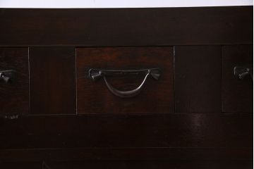 アンティーク家具　明治期　四尺　古民具・骨董　水屋箪笥ローボード(テレビ台、キャビネット、収納棚)