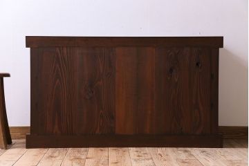 アンティーク家具　明治期　四尺　古民具・骨董　水屋箪笥ローボード(テレビ台、キャビネット、収納棚)