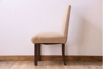 アンティーク家具　シンプルなアンティークチェア(布座面・ファブリック)(1)