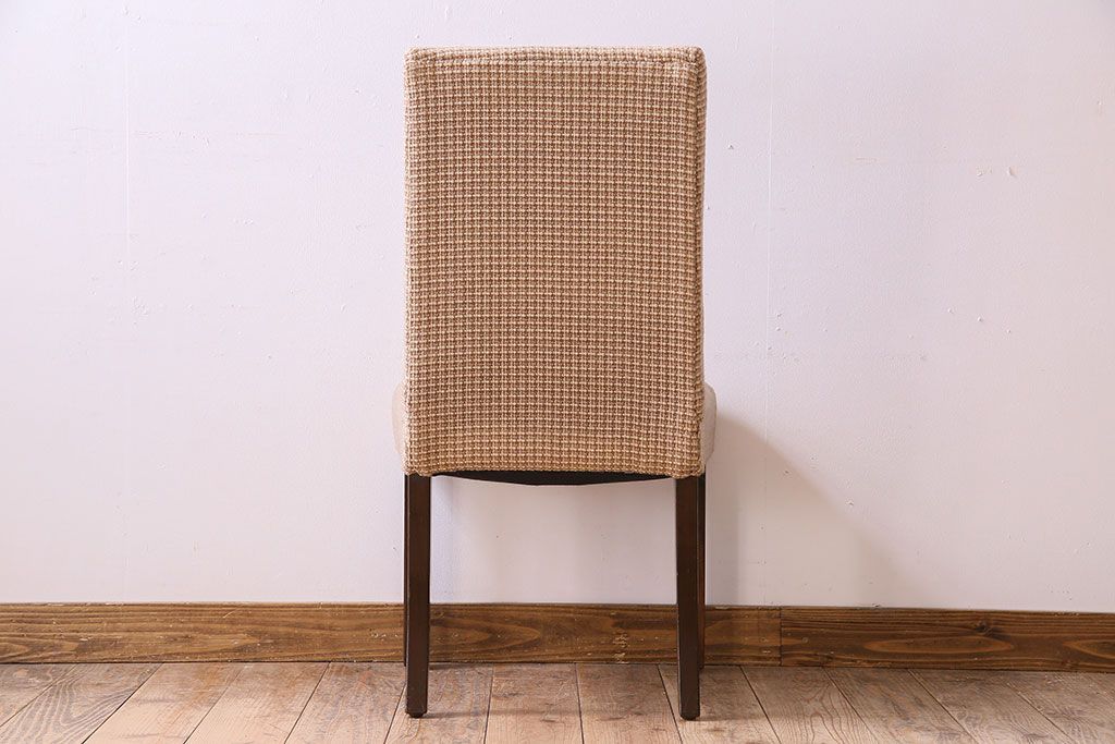 アンティーク家具　シンプルなアンティークチェア(布座面・ファブリック)(1)