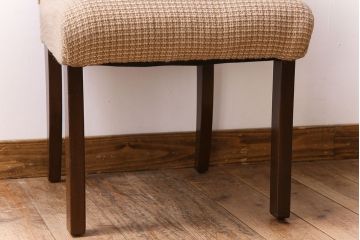 アンティーク家具　シンプルなアンティークチェア(布座面・ファブリック)(2)