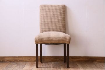 アンティーク家具　シンプルなアンティークチェア(布座面・ファブリック)(2)