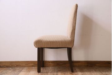 アンティーク家具　シンプルなアンティークチェア(布座面・ファブリック)(2)