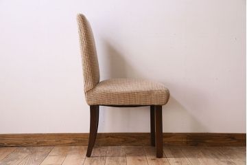 アンティーク家具　シンプルなアンティークチェア(布座面・ファブリック)(2)