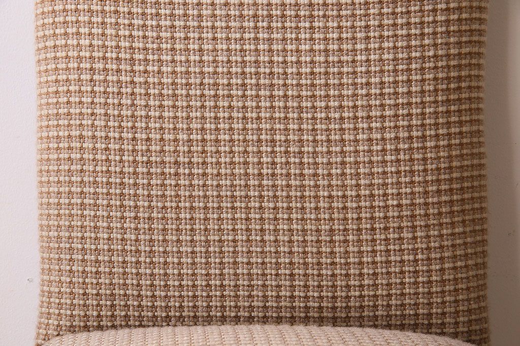 アンティーク家具　シンプルなアンティークチェア(布座面・ファブリック)(2)