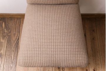 アンティーク家具　シンプルなアンティークチェア(布座面・ファブリック)(2)