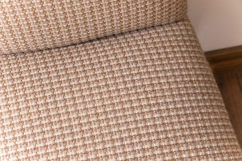 アンティーク家具　シンプルなアンティークチェア(布座面・ファブリック)(2)