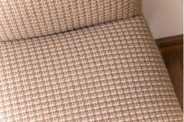 アンティーク家具　シンプルなアンティークチェア(布座面・ファブリック)(2)