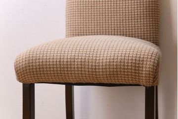 アンティーク家具　シンプルなアンティークチェア(布座面・ファブリック)(2)