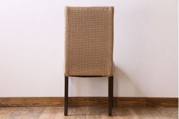 アンティーク家具　シンプルなアンティークチェア(布座面・ファブリック)(2)