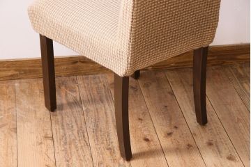 アンティーク家具　シンプルなアンティークチェア(布座面・ファブリック)(2)