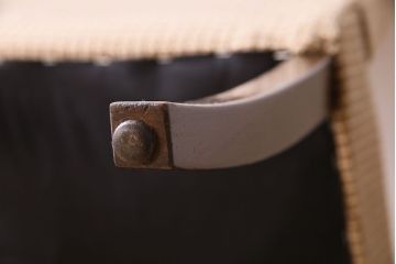 アンティーク家具　シンプルなアンティークチェア(布座面・ファブリック)(2)