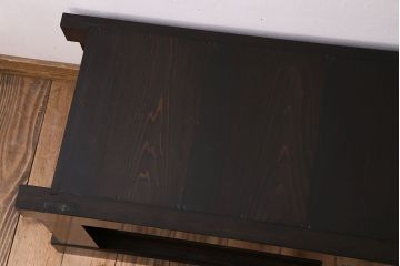 アンティーク家具　明治大正期　四尺　古民具・骨董　水屋箪笥ローボード(テレビ台、キャビネット、収納棚)