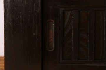 アンティーク家具　明治大正期　四尺　古民具・骨董　水屋箪笥ローボード(テレビ台、キャビネット、収納棚)