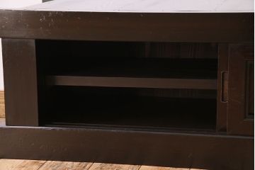 アンティーク家具　明治大正期　四尺　古民具・骨董　水屋箪笥ローボード(テレビ台、キャビネット、収納棚)