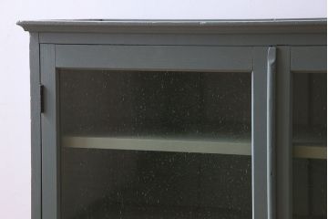 アンティーク家具　ペイント　アンティーク　脚付き!古い収納棚(キャビネット)