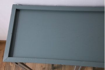 アンティーク家具　ペイント　アンティーク　脚付き!古い収納棚(キャビネット)