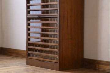 レトロ家具　昭和レトロ　古い木製のアンティーク糸ケース(引き出し)