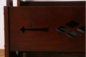 中古　民芸家具風デザイン　座敷椅子(座イス)(1)