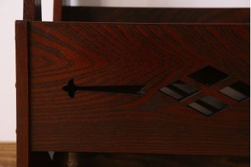 中古　民芸家具風デザイン　座敷椅子(座イス)(2)