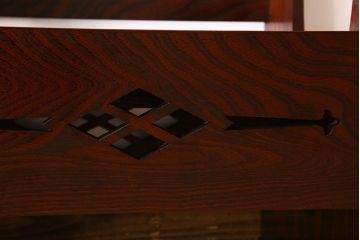 中古　民芸家具風デザイン　座敷椅子(座イス)(2)