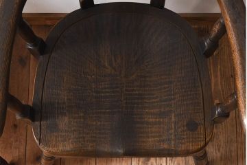 中古　高級品　飛騨産業　PROVINCIAL(プロヴィンシャル・プロビンシャル)　キツツキ　スモーカーズボウ(アームチェア)2脚セット(2)(定価約18万円/1脚)