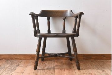 中古　高級品　飛騨産業　PROVINCIAL(プロヴィンシャル・プロビンシャル)　キツツキ　スモーカーズボウ(アームチェア)(2)(定価約18万円)
