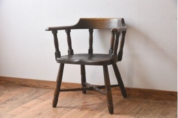 中古　高級品　飛騨産業　PROVINCIAL(プロヴィンシャル・プロビンシャル)　キツツキ　スモーカーズボウ(アームチェア)(3)(定価約18万円)