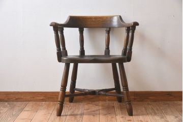 中古　高級品　飛騨産業　PROVINCIAL(プロヴィンシャル・プロビンシャル)　キツツキ　スモーカーズボウ(アームチェア)(3)(定価約18万円)