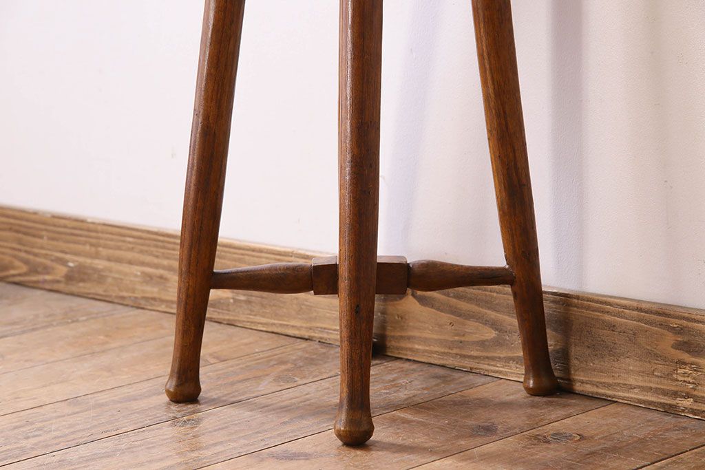 レトロ家具　和製アンティーク　シンプルレトロな丸型スツール