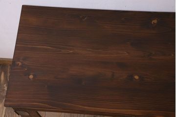 アンティーク家具　結霜ガラス入り!　和製アンティーク　鉄脚箪笥ローボード