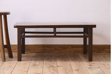 アンティーク家具　ジャンク品　天板一枚板! シンプルなデザイン　和製アンティークの座卓