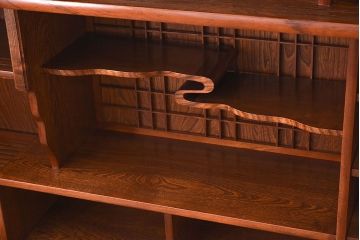 中古　民芸家具　欅材! 特大サイズの高級重ね茶棚(茶箪笥)(定価約125万円)