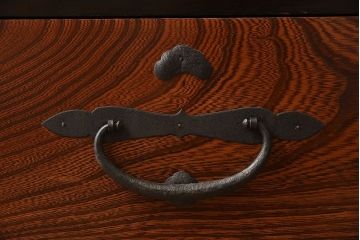 アンティーク家具　和製アンティーク　明治大正期　前面欅材　二本松重ね箪笥(衣装箪笥)