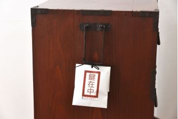 アンティーク家具　和製アンティーク　明治大正期　前面欅材　二本松重ね箪笥(衣装箪笥)