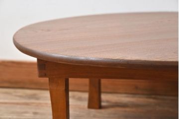 レトロ家具　昭和レトロ　栓材製! 折り畳み式 丸型のアンティークちゃぶ台