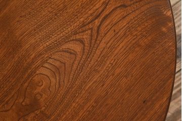 レトロ家具　昭和レトロ　栓材製! 折り畳み式 丸型のアンティークちゃぶ台