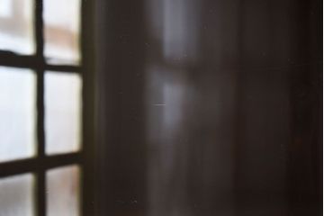 アンティーク家具　和製アンティーク　檜材!ガラス引き戸の和モダンな重ね収納棚